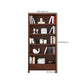 Standard Wooden Bookshelf Closed Back Contemporary Bookcase with Drawers