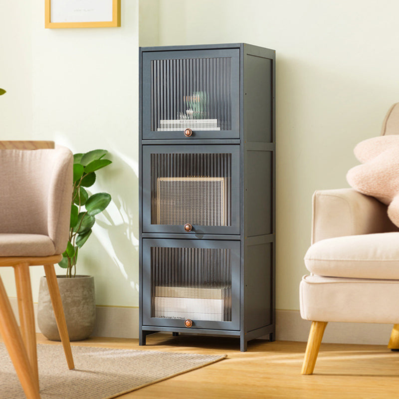 Bamboo Standard Bookcase Scandinavian Closed Back Bookshelf with Cabinets Clearhalo 'Bookcases' 'furn' 'furn_bookcases' 'Furniture' 'Office Furniture' 6570550