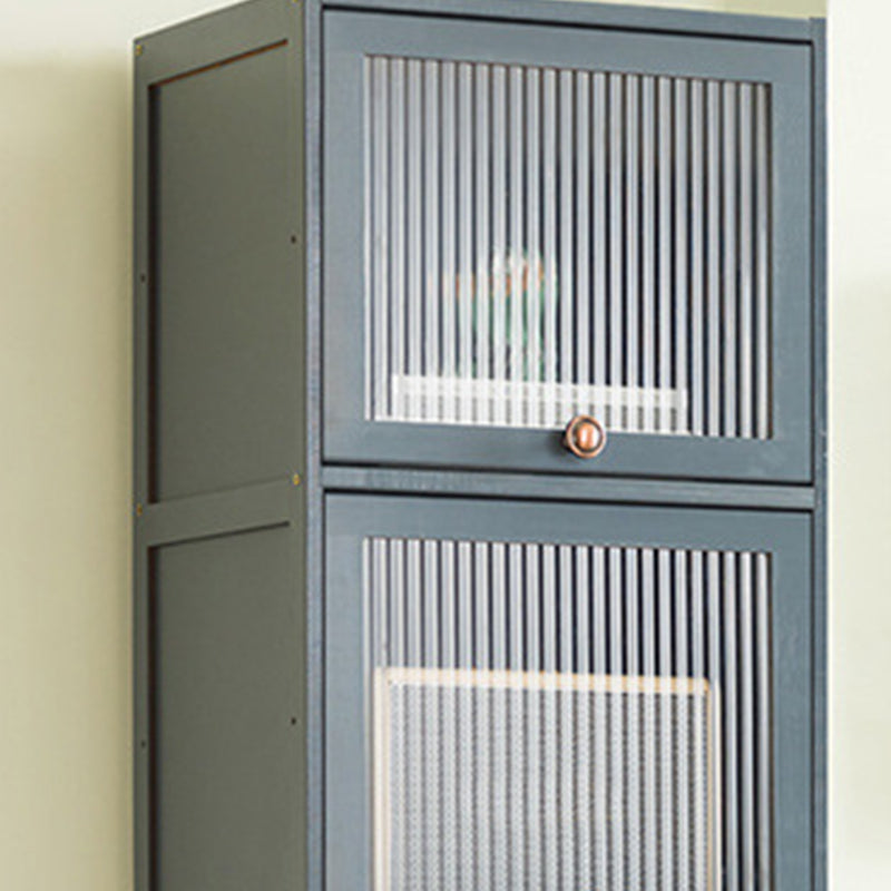 Bamboo Standard Bookcase Scandinavian Closed Back Bookshelf with Cabinets Clearhalo 'Bookcases' 'furn' 'furn_bookcases' 'Furniture' 'Office Furniture' 6570554