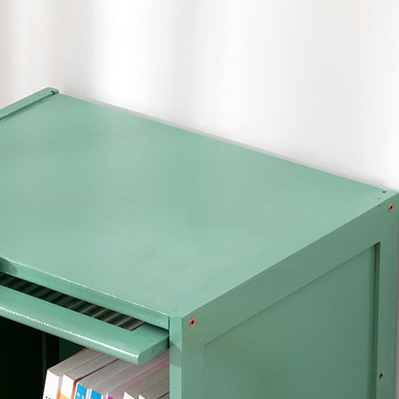 Bamboo Standard Bookcase Scandinavian Closed Back Bookshelf with Cabinets Clearhalo 'Bookcases' 'furn' 'furn_bookcases' 'Furniture' 'Office Furniture' 6570556