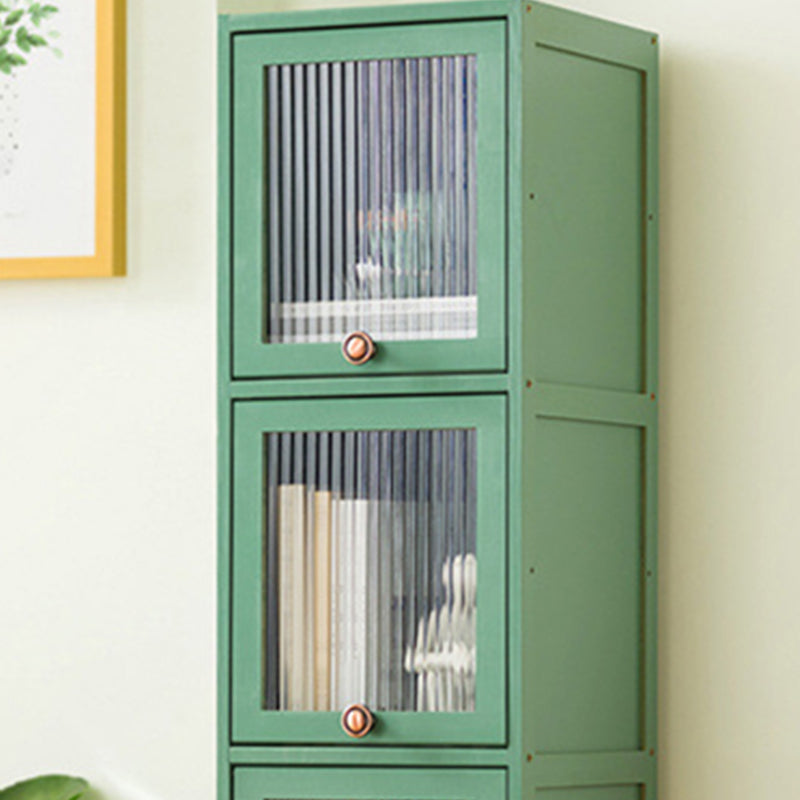 Bamboo Standard Bookcase Scandinavian Closed Back Bookshelf with Cabinets Clearhalo 'Bookcases' 'furn' 'furn_bookcases' 'Furniture' 'Office Furniture' 6570559