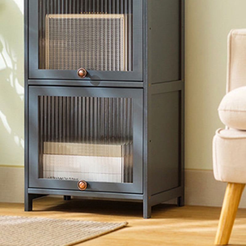 Bamboo Standard Bookcase Scandinavian Closed Back Bookshelf with Cabinets Clearhalo 'Bookcases' 'furn' 'furn_bookcases' 'Furniture' 'Office Furniture' 6570561