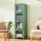 Bamboo Standard Bookcase Scandinavian Closed Back Bookshelf with Cabinets 16"L x 13"W x 55"H Green Clearhalo 'Bookcases' 'furn' 'furn_bookcases' 'Furniture' 'Office Furniture' 6570565