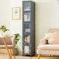 Bamboo Standard Bookcase Scandinavian Closed Back Bookshelf with Cabinets Clearhalo 'Bookcases' 'furn' 'furn_bookcases' 'Furniture' 'Office Furniture' 6570568