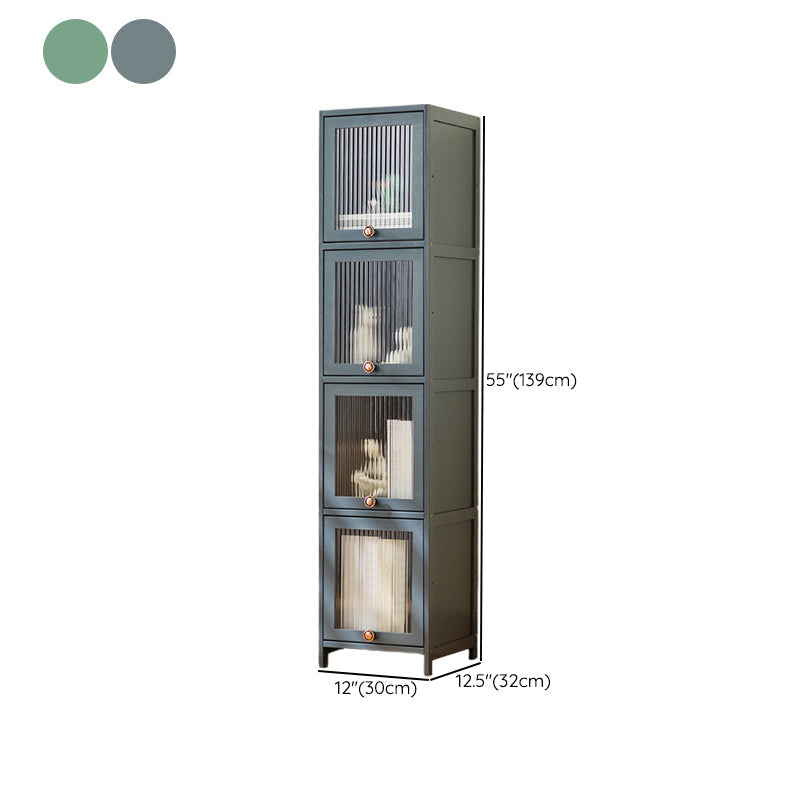 Bamboo Standard Bookcase Scandinavian Closed Back Bookshelf with Cabinets Clearhalo 'Bookcases' 'furn' 'furn_bookcases' 'Furniture' 'Office Furniture' 6570573