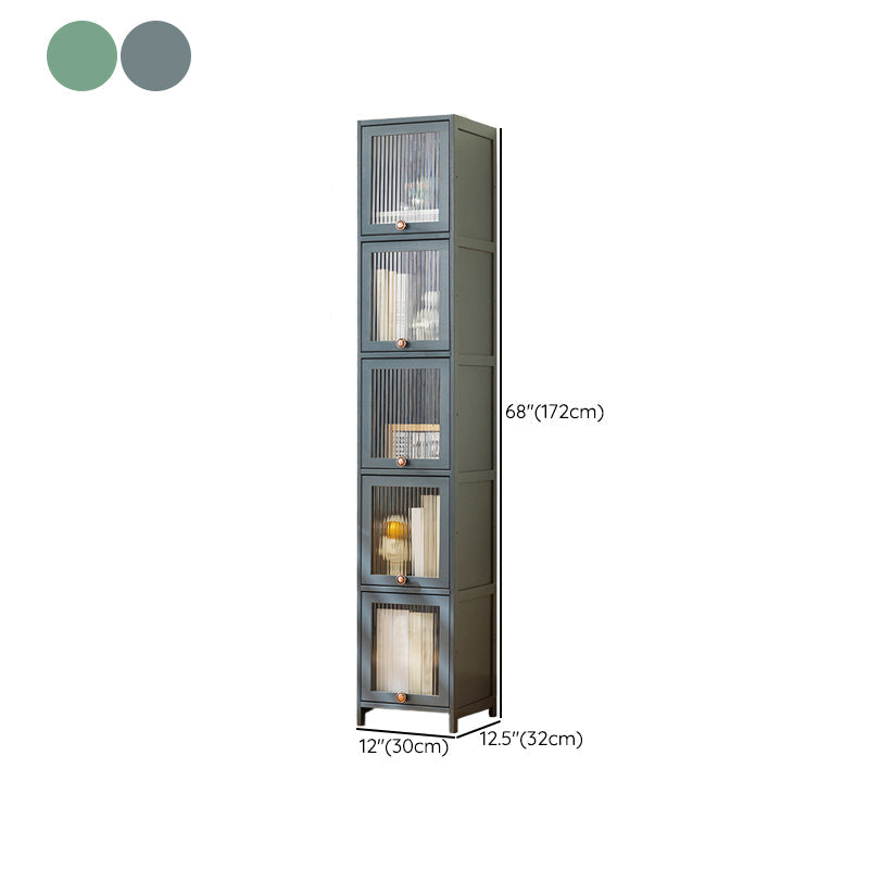 Bamboo Standard Bookcase Scandinavian Closed Back Bookshelf with Cabinets Clearhalo 'Bookcases' 'furn' 'furn_bookcases' 'Furniture' 'Office Furniture' 6570575