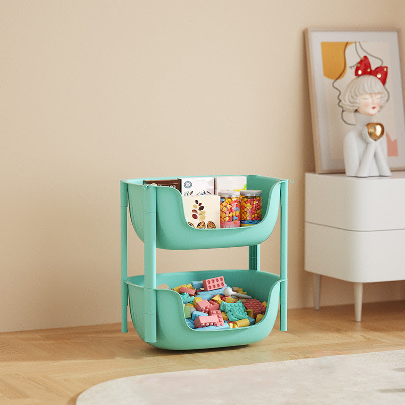 Contemporary Plastic Bookcase Standard Open Back Bookshelf with Shelves 15"L x 11"W x 19"H Green Clearhalo 'Bookcases' 'furn' 'furn_bookcases' 'Furniture' 'Office Furniture' 6570609