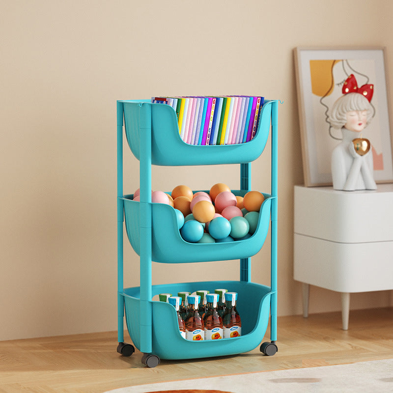 Contemporary Plastic Bookcase Standard Open Back Bookshelf with Shelves 15.2"L x 11.2"W x 26.8"H Blue Clearhalo 'Bookcases' 'furn' 'furn_bookcases' 'Furniture' 'Office Furniture' 6570617