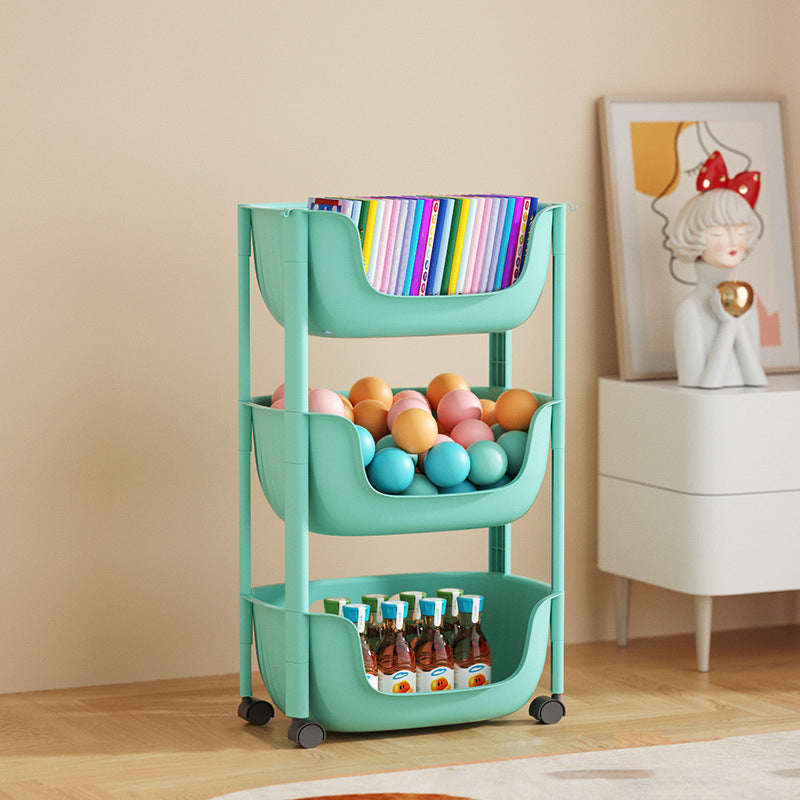 Contemporary Plastic Bookcase Standard Open Back Bookshelf with Shelves 15.2"L x 11.2"W x 26.8"H Green Clearhalo 'Bookcases' 'furn' 'furn_bookcases' 'Furniture' 'Office Furniture' 6570619