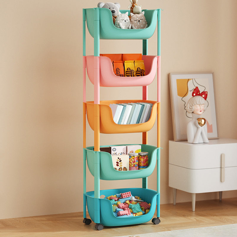 Contemporary Plastic Bookcase Standard Open Back Bookshelf with Shelves Clearhalo 'Bookcases' 'furn' 'furn_bookcases' 'Furniture' 'Office Furniture' 6570633