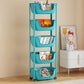 Contemporary Plastic Bookcase Standard Open Back Bookshelf with Shelves 15.2"L x 11.2"W x 46.5"H Blue Clearhalo 'Bookcases' 'furn' 'furn_bookcases' 'Furniture' 'Office Furniture' 6570635