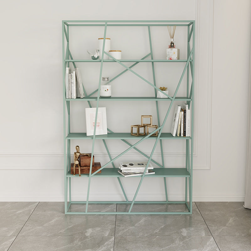 Metal Etagere Bookshelf Scandinavian Open Back Bookcase with Shelves Clearhalo 'Bookcases' 'furn' 'furn_bookcases' 'Furniture' 'Office Furniture' 6570647