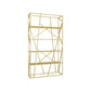 Metal Etagere Bookshelf Scandinavian Open Back Bookcase with Shelves 39.4"L x 11.8"W x 70.9"H Gold Clearhalo 'Bookcases' 'furn' 'furn_bookcases' 'Furniture' 'Office Furniture' 6570648