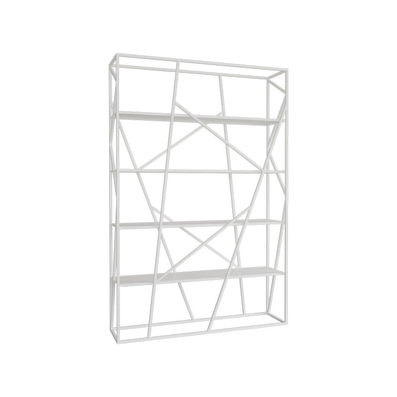 Metal Etagere Bookshelf Scandinavian Open Back Bookcase with Shelves 47.2"L x 11.8"W x 70.9"H White Clearhalo 'Bookcases' 'furn' 'furn_bookcases' 'Furniture' 'Office Furniture' 6570658