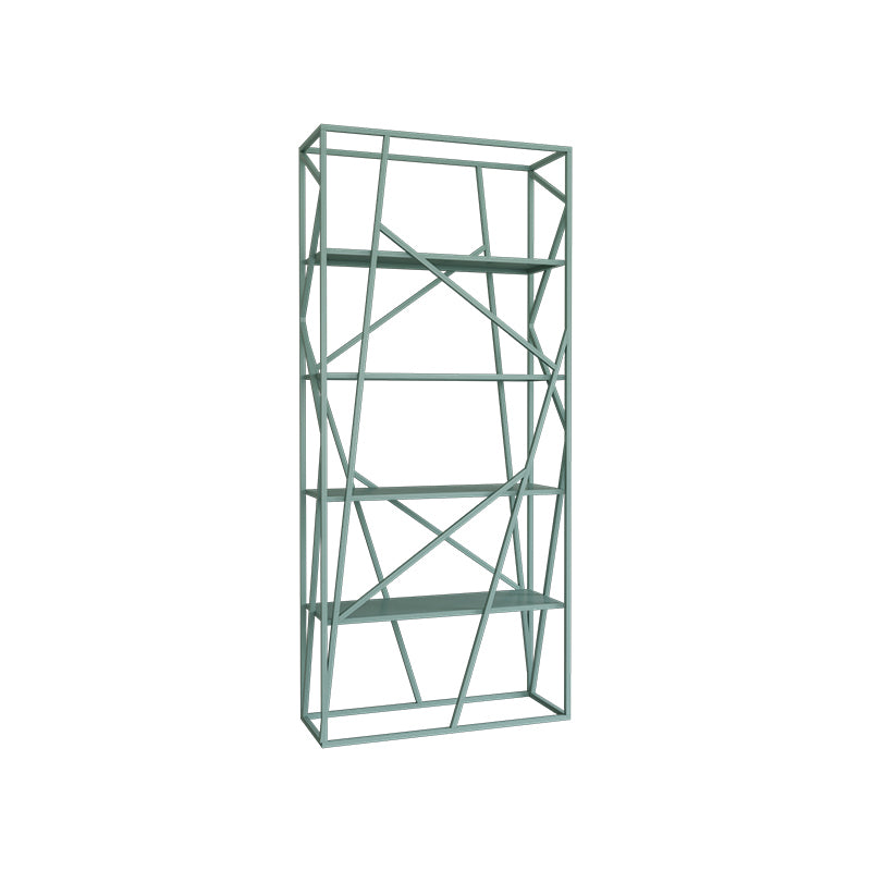Metal Etagere Bookshelf Scandinavian Open Back Bookcase with Shelves 31.5"L x 11.8"W x 70.9"H Green Clearhalo 'Bookcases' 'furn' 'furn_bookcases' 'Furniture' 'Office Furniture' 6570662