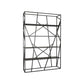 Metal Etagere Bookshelf Scandinavian Open Back Bookcase with Shelves 47.2"L x 11.8"W x 70.9"H Black Clearhalo 'Bookcases' 'furn' 'furn_bookcases' 'Furniture' 'Office Furniture' 6570669