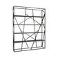 Metal Etagere Bookshelf Scandinavian Open Back Bookcase with Shelves 55.1"L x 11.8"W x 70.9"H Black Clearhalo 'Bookcases' 'furn' 'furn_bookcases' 'Furniture' 'Office Furniture' 6570670