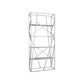 Metal Etagere Bookshelf Scandinavian Open Back Bookcase with Shelves 31.5"L x 11.8"W x 70.9"H Silver Clearhalo 'Bookcases' 'furn' 'furn_bookcases' 'Furniture' 'Office Furniture' 6570671