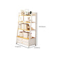 Engineered Wood Bookcase Ladder Contemporary Bookshelf with Shelves
