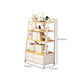 Engineered Wood Bookcase Ladder Contemporary Bookshelf with Shelves