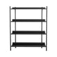 12.6" W Glam Shelf Bookcase Antique Finish Etagere Metal Bookshelf