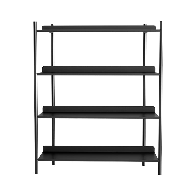 12.6" W Glam Shelf Bookcase Antique Finish Etagere Metal Bookshelf