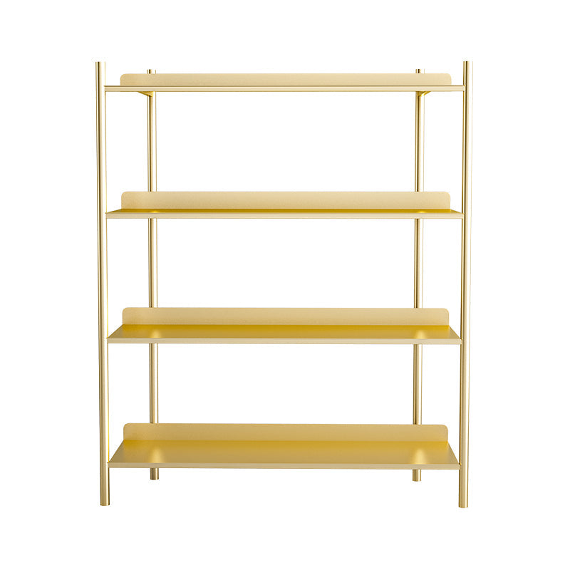 12.6" W Glam Shelf Bookcase Antique Finish Etagere Metal Bookshelf