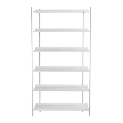 12.6" W Glam Shelf Bookcase Antique Finish Etagere Metal Bookshelf White