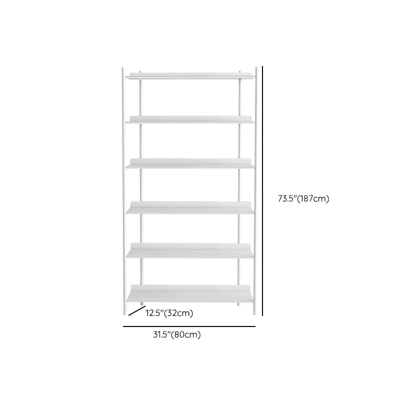 12.6" W Glam Shelf Bookcase Antique Finish Etagere Metal Bookshelf