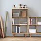 Contemporary Wooden Bookshelf Standard Bookcase with Shelves
