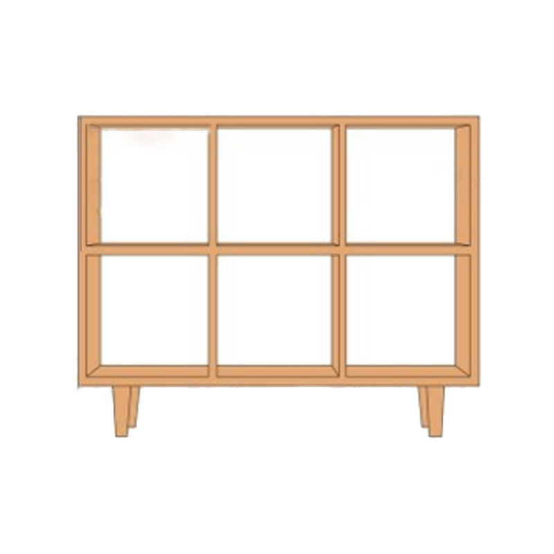 Contemporary Wooden Bookshelf Standard Bookcase with Shelves