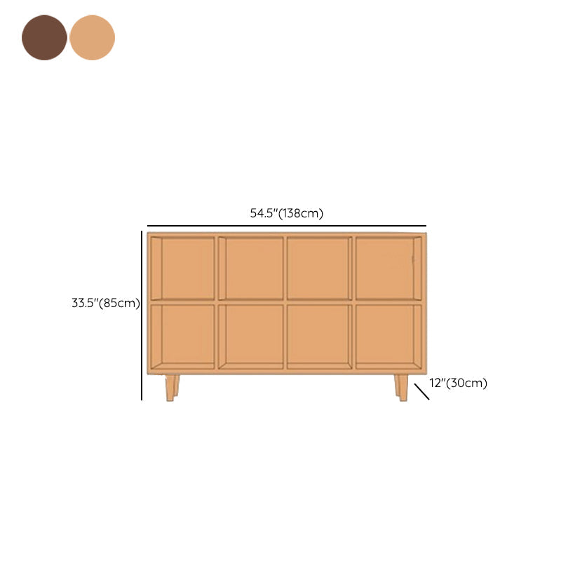 Contemporary Wooden Bookshelf Standard Bookcase with Shelves