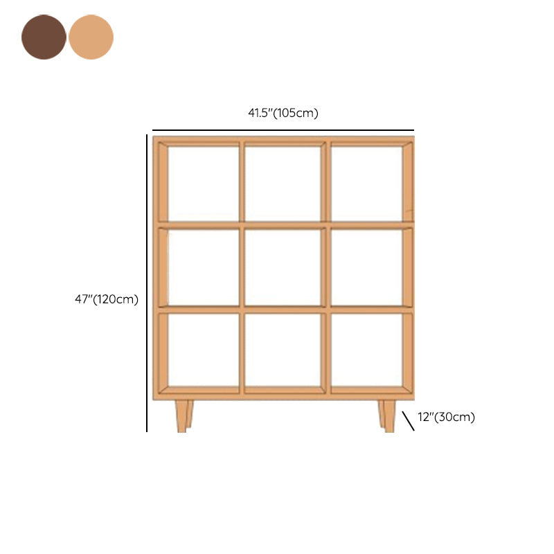 Contemporary Wooden Bookshelf Standard Bookcase with Shelves