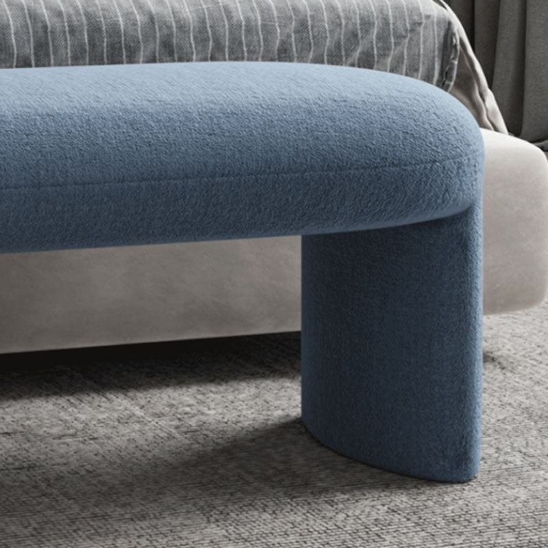 Panca imbottita contemporanea ovale da una panca da letto in altezza con gambe