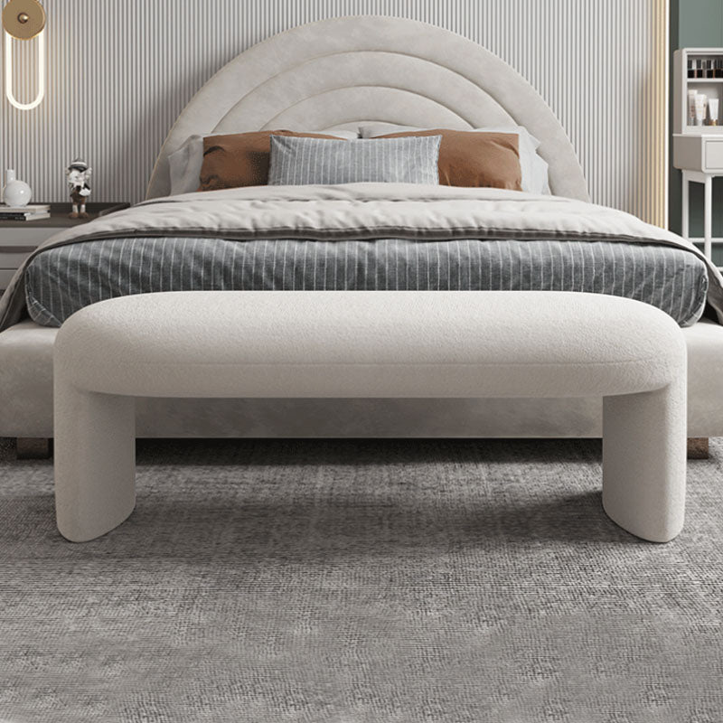 Panca imbottita contemporanea ovale da una panca da letto in altezza con gambe