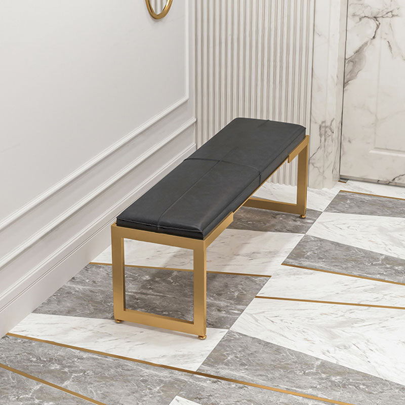 Contemporary Upholstered Bench Bedroom Rectangle Bench with Metal Legs Clearhalo 'Benches' 'Chairs & Seating' 'furn' 'furn_benches' 'Furniture' 'Living Room Furniture' 6570865