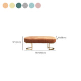 Glam 15 "W Sitzbänke Feste Farbe gepolsterte Eingangs- und Schlafzimmerbank