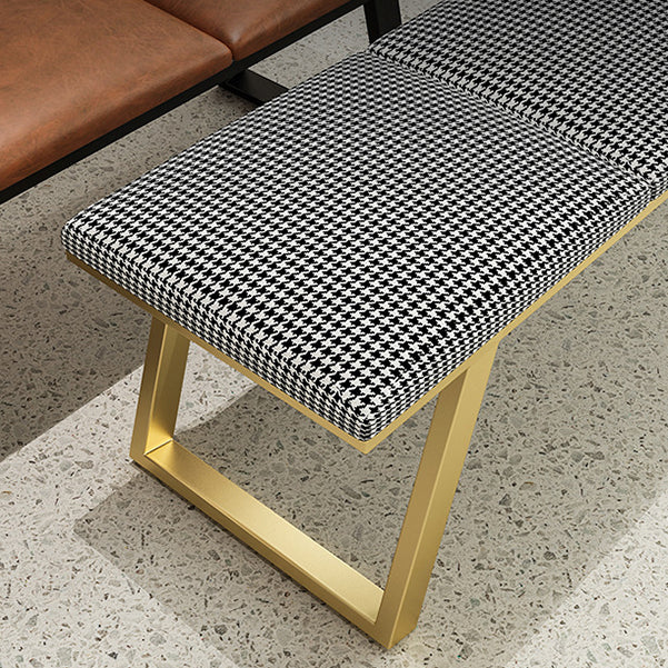 Mid-Century Modern Upholstered Bench Bedroom Rectangle Seating Bench with Legs Clearhalo 'Benches' 'Chairs & Seating' 'furn' 'furn_benches' 'Furniture' 'Living Room Furniture' 6570898