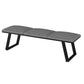 Mid-Century Modern Upholstered Bench Bedroom Rectangle Seating Bench with Legs 47"L x 14"W x 18"H Black White Black Clearhalo 'Benches' 'Chairs & Seating' 'furn' 'furn_benches' 'Furniture' 'Living Room Furniture' 6570899
