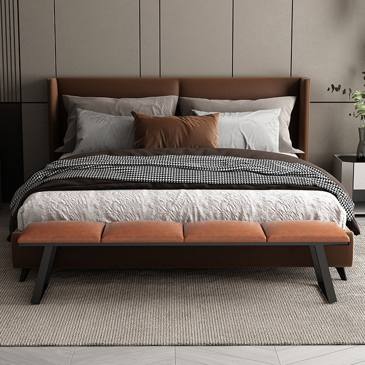 Mid-Century Modern Upholstered Bench Bedroom Rectangle Seating Bench with Legs Clearhalo 'Benches' 'Chairs & Seating' 'furn' 'furn_benches' 'Furniture' 'Living Room Furniture' 6570904