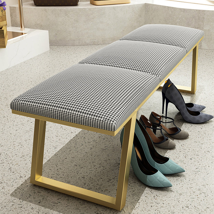 Mid-Century Modern Upholstered Bench Bedroom Rectangle Seating Bench with Legs Clearhalo 'Benches' 'Chairs & Seating' 'furn' 'furn_benches' 'Furniture' 'Living Room Furniture' 6570910