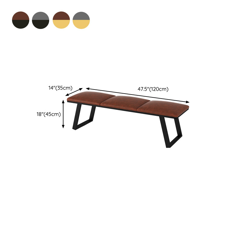 Mid-Century Modern Upholstered Bench Bedroom Rectangle Seating Bench with Legs Clearhalo 'Benches' 'Chairs & Seating' 'furn' 'furn_benches' 'Furniture' 'Living Room Furniture' 6570912