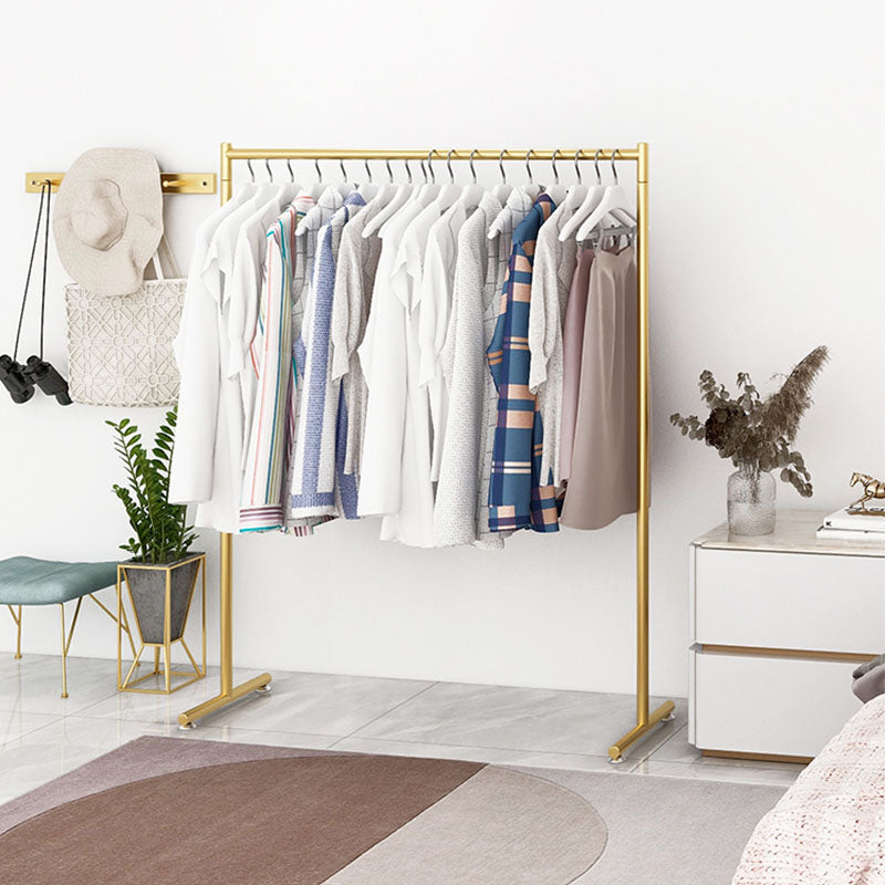 Zeitgenössischer Kleiderregal Hängende Schiene Metallrahmen Eingangsmantelbügel