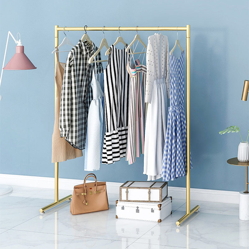 Zeitgenössischer Kleiderregal Hängende Schiene Metallrahmen Eingangsmantelbügel