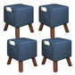 Modern Square Standard Pure Color Water Resistant Standard for Living Room Dark Blue 4 Piece Set Clearhalo 'furn' 'furn_ottomans_poufs' 'Furniture' 'Living Room Furniture' 'Ottomans & Poufs' 'ottomans_poufs' 6572334