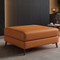 Rectangular Contemporary Ottoman Leather Foot Stool with Black Legs Orange 1 Piece Clearhalo 'furn' 'furn_ottomans_poufs' 'Furniture' 'Living Room Furniture' 'Ottomans & Poufs' 'ottomans_poufs' 6572357