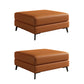 Rectangular Contemporary Ottoman Leather Foot Stool with Black Legs Orange 2 Piece Set Clearhalo 'furn' 'furn_ottomans_poufs' 'Furniture' 'Living Room Furniture' 'Ottomans & Poufs' 'ottomans_poufs' 6572361