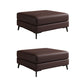 Rectangular Contemporary Ottoman Leather Foot Stool with Black Legs Khaki 2 Piece Set Clearhalo 'furn' 'furn_ottomans_poufs' 'Furniture' 'Living Room Furniture' 'Ottomans & Poufs' 'ottomans_poufs' 6572368