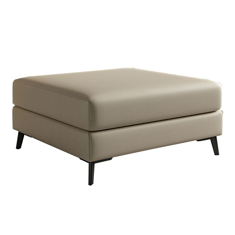 Rectangular Contemporary Ottoman Leather Foot Stool with Black Legs Clearhalo 'furn' 'furn_ottomans_poufs' 'Furniture' 'Living Room Furniture' 'Ottomans & Poufs' 'ottomans_poufs' 6572380