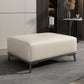 Home Contemporary Rectangular Ottoman Leather Foot Stool with Legs 31.5"L x 24"W x 16"H Beige 1 Piece Clearhalo 'furn' 'furn_ottomans_poufs' 'Furniture' 'Living Room Furniture' 'Ottomans & Poufs' 'ottomans_poufs' 6572388